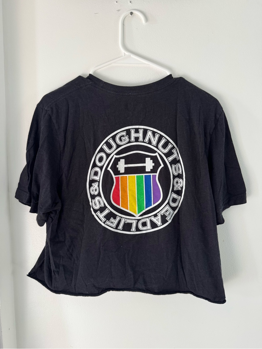 Doughnuts and deadlifts pride tshirt